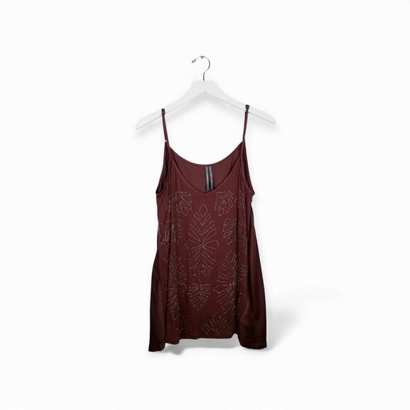 ANTHROPOLOGIE Alison Beaded Cami Tank Top - Size Large - Picture 3 of 10